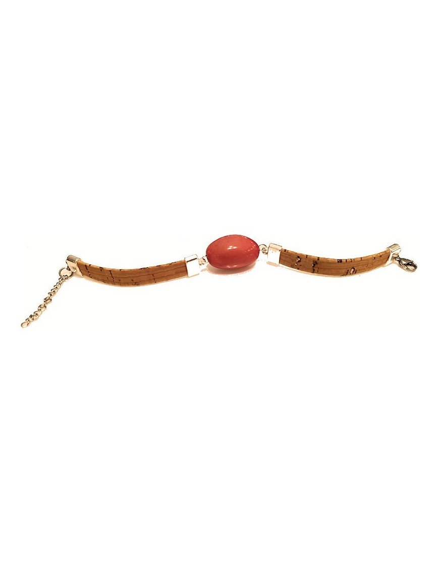 Bracelet avec une perle olive de TAGUA teinté ou de couleur naturelle