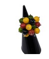 Bague en tagua ou ivoire végétal teintée multi-couleur
