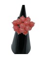 Bague en tagua ou ivoire végétal teintée en ROSE