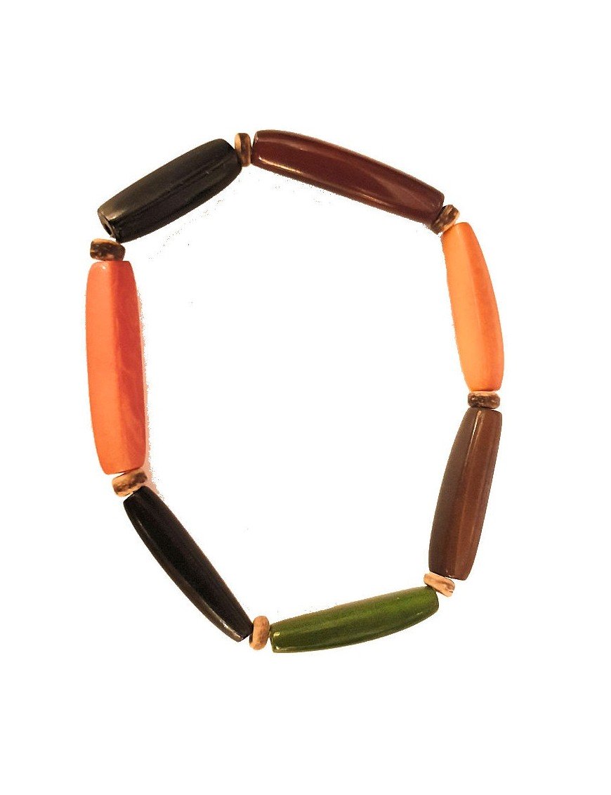 Agrandir l'image Bracelet Homme perles (aiguillette) en Tagua Teintées et naturelles