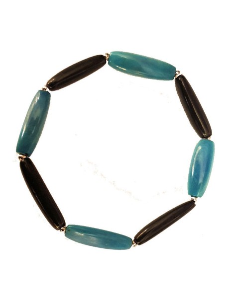 Bracelet Homme perles (aiguillette) en Tagua Teintées et naturelles Bracelet Homme perles (aiguillette) en Tagua Teintées et naturelles