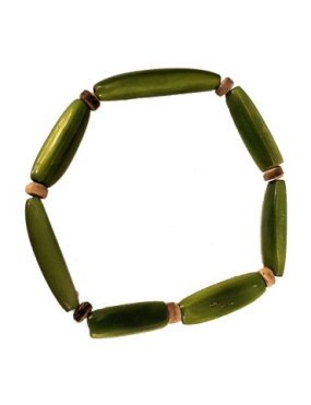 Bracelet Homme perles (aiguillette) en Tagua Teintées et naturelles