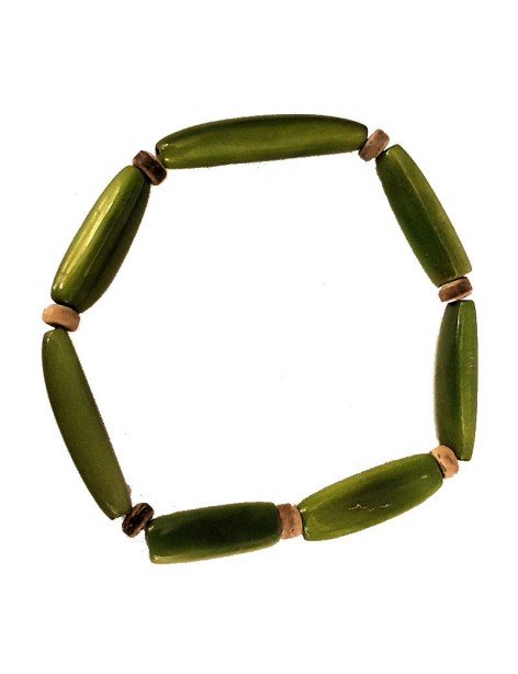 Bracelet Homme perles (aiguillette) en Tagua Teintées et naturelles Bracelet Homme perles (aiguillette) en Tagua Teintées et naturelles