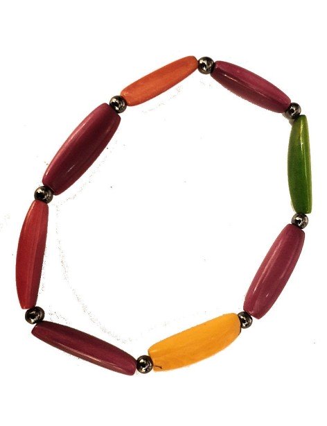Bracelet Homme perles (aiguillette) Tagua ou ivoire végétal teinté ou naturel Bracelet Homme perles (aiguillette) Tagua ou ivoire végétal teinté ou naturel