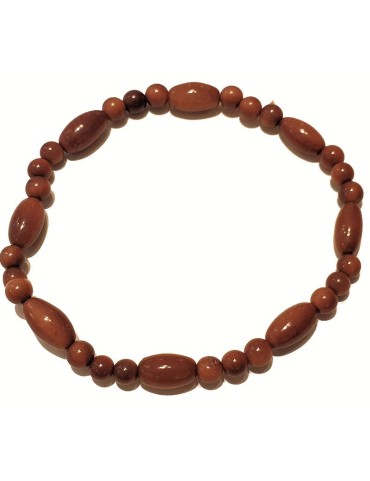 Bracelet Homme perles en Tagua ou ivoire végétal teinté