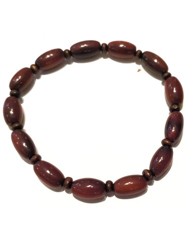 Bracelet Homme perles en Tagua ou ivoire végétal teinté