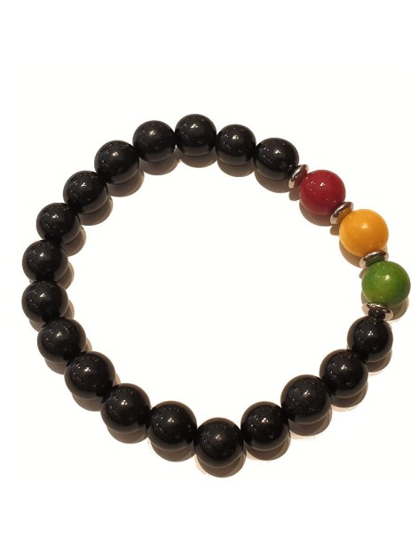 Bracelet Homme perles en Tagua ou ivoire végétal teinté Bracelet Homme perles en Tagua ou ivoire végétal teinté