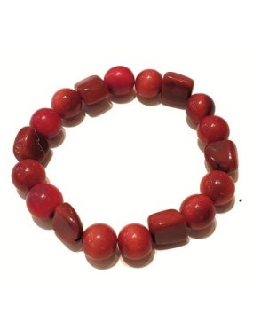 Bracelet Homme perles en Tagua ou ivoire végétal teinté