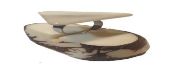 Bague tranche de Tagua Naturelle en triangle