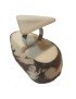 Bague tranche de Tagua Naturelle en triangle