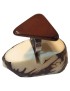 Bague tranche de Tagua en triangle Teintée en Marron