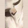 Boucles d'oreilles carrées en ivoire végétal couleur naturel