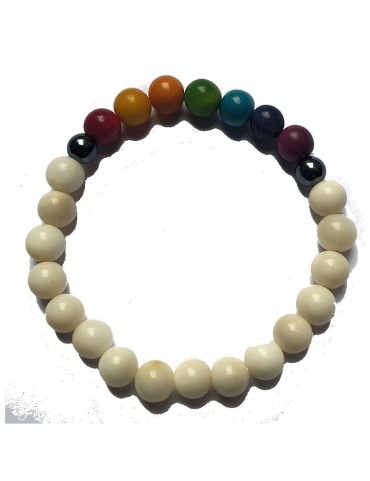 Bracelet perles en Tagua ou ivoire végétal