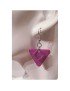 Boucles d'oreilles triangles en ivoire végétal teintées en VIOLET