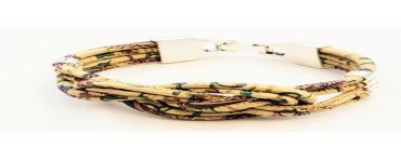 Bracelet en Liège coloré et naturel tressé