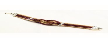 Bracelet en Liège coloré et naturel tressé