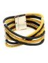 Bracelet en Liège coloré six brins