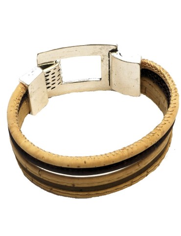 Bracelet en Liège coloré et naturel