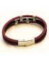 Bracelet en Liège coloré et naturel trois brins