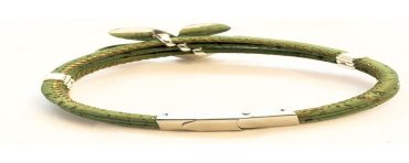 Bracelet en Liège coloré fleur argentée