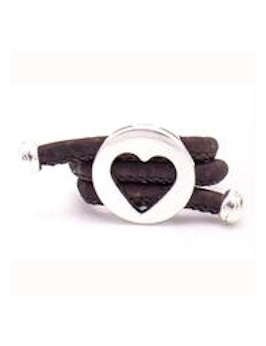Bague coeur  en liège réglable