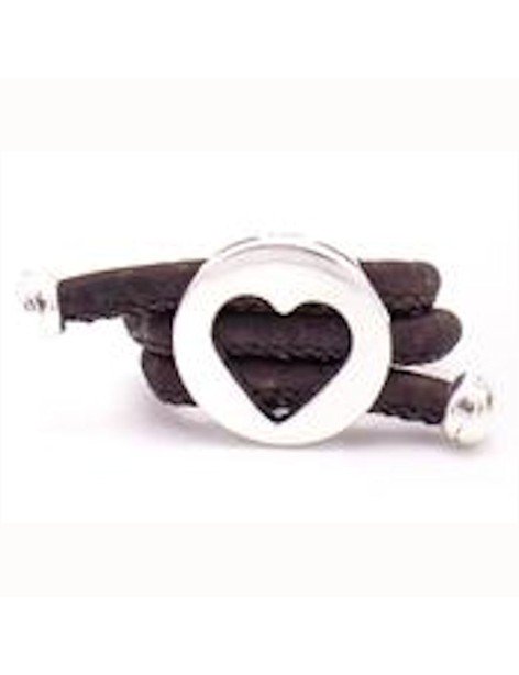 Bague coeur  en liège réglable