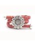 Bague fleur en liège réglable