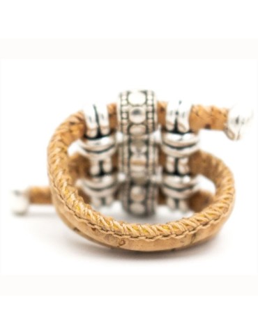 Bague ruban en liège réglable