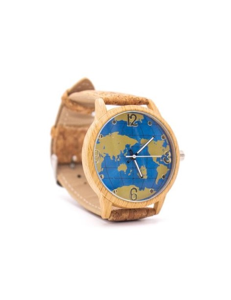 Montre en Acier Inoxydable & Bracelet en Liège Montre en Acier Inoxydable & Bracelet en Liège