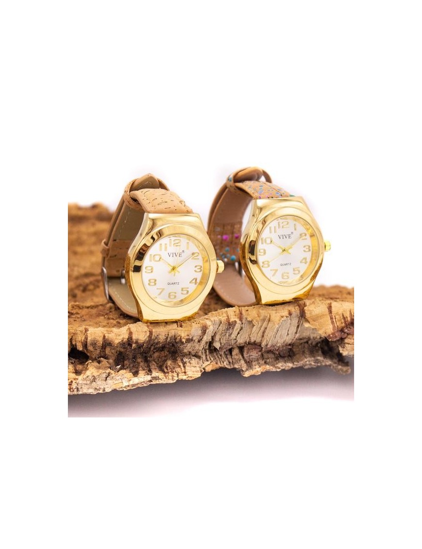 Montre unisexe avec bracelet en liège