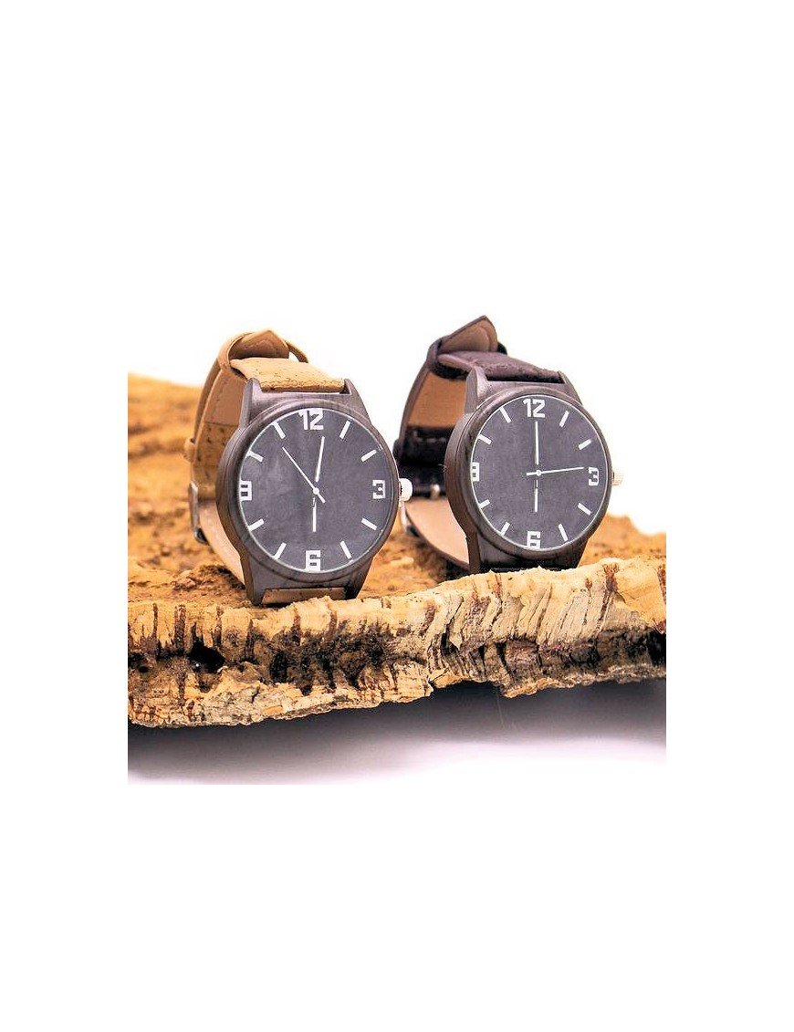 Montre unisexe avec bracelet en liège