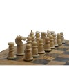 Jeu d'échecs en tagua Noir/blanc cases 40 mm.