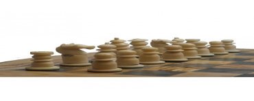 Jeu d'échecs en tagua Noir/blanc cases 40 mm.