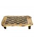 Jeu d'échecs en tagua Noir/blanc cases 40 mm.