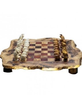 Jeu d'échecs d'animaux en tagua