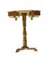 ENSEMBLE TABLE EN BOIS D'OLIVIER, ET JEUX D'ECHECS EN TAGUA OU IVOIRE VEGETAL