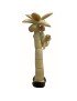Cocotier et singe taillé dans la graine de tagua