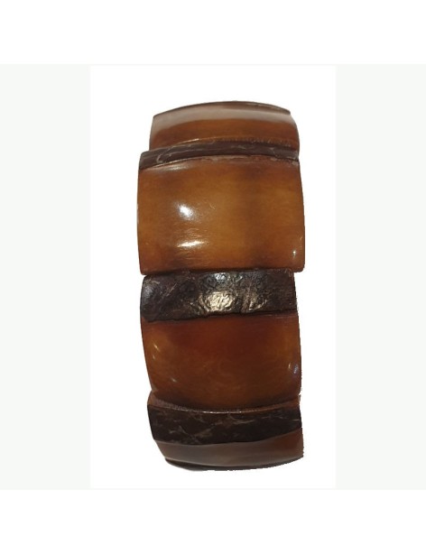 Bracelet plat tagua teinté Bracelet plat tagua teinté