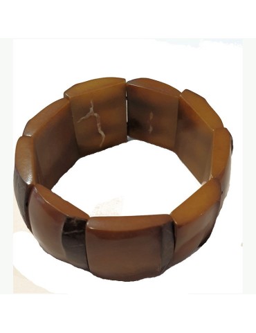 Bracelet plat tagua teinté