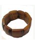 Bracelet plat tagua teinté
