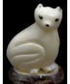 Chat taillé dans la graine de tagua