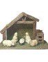 Crèche de Noël taillée dans la graine de tagua 5 figurines