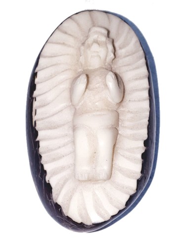 Crèche de Noël taillée dans la graine de tagua 5 figurines