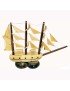 Bateau trois-mâts de collection taillé dans la graine de tagua