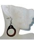 Boucles d'oreilles Tyka taillées dans la graine de tagua ou corozo