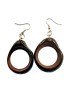 Boucles d'oreilles Tyka taillées dans la graine de tagua ou corozo