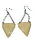 Boucles d'oreilles en ivoire végétal teintées ou de couleur naturelle.