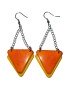 Boucles d'oreilles "double triangle" en ivoire végétal teintées