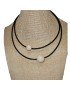 Collier "double perle" en tagua appelée aussi ivoire végétal