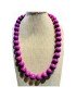 Collier monté sur fil coton 0,40 résistant avec des perles de tagua
